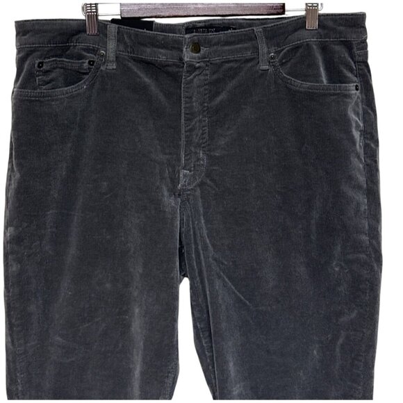 Lauren Ralph Lauren Stretch Mid-Rise Straight Leg Pants Grey Corduroy Size18 NWT - Picture 3 of 12
